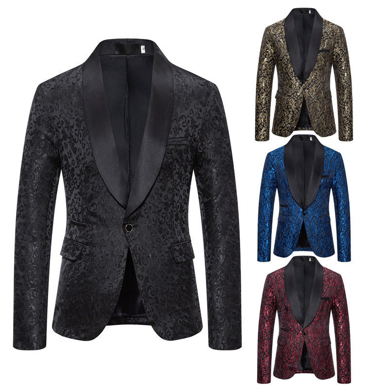 Herren Blazer Smoking Luxus mit Floralem Muster Elegant