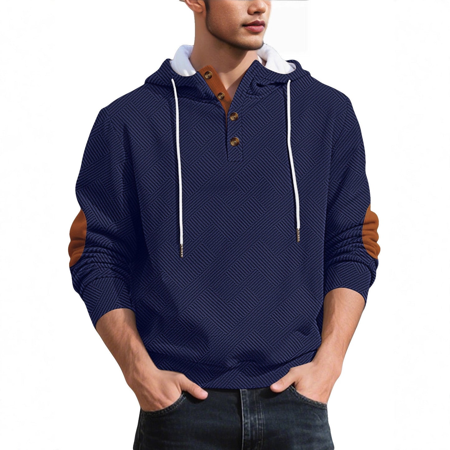 Herren Kapuzenpullover Modern Strukturiert Trendig