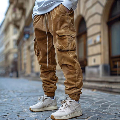 Herren Cargo-Hose Funktionshose Elastisch Mit Taschen
