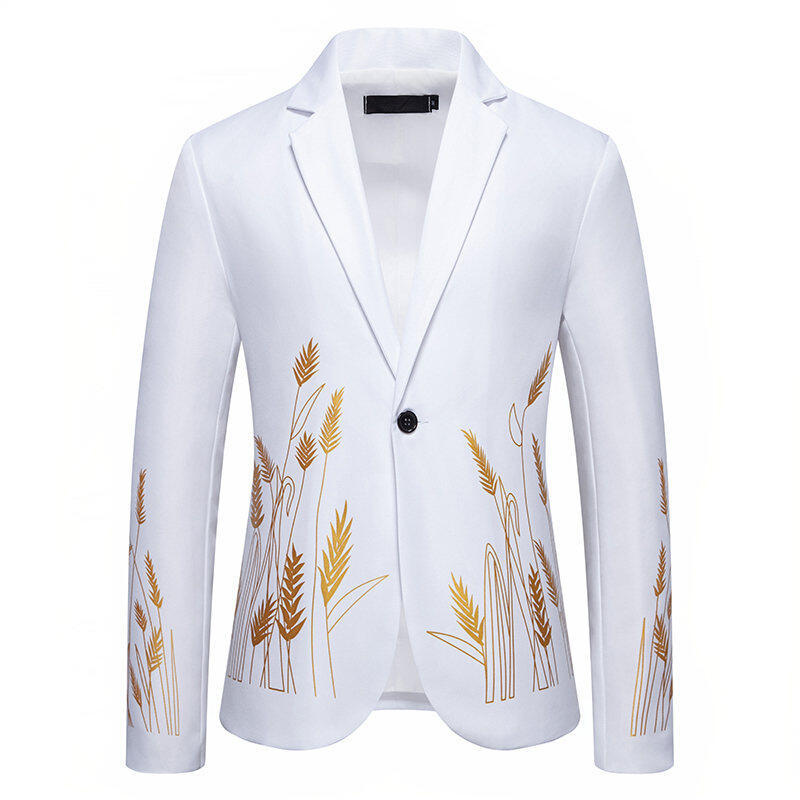 Herren Blazer Elegant Blumenmuster Slim Fit
