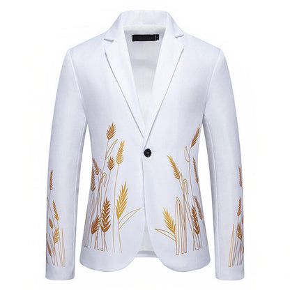 Herren Blazer Elegant Blumenmuster Slim Fit