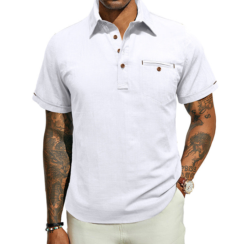 Herren Kurzarmhemd Sommer Modern Slimfit