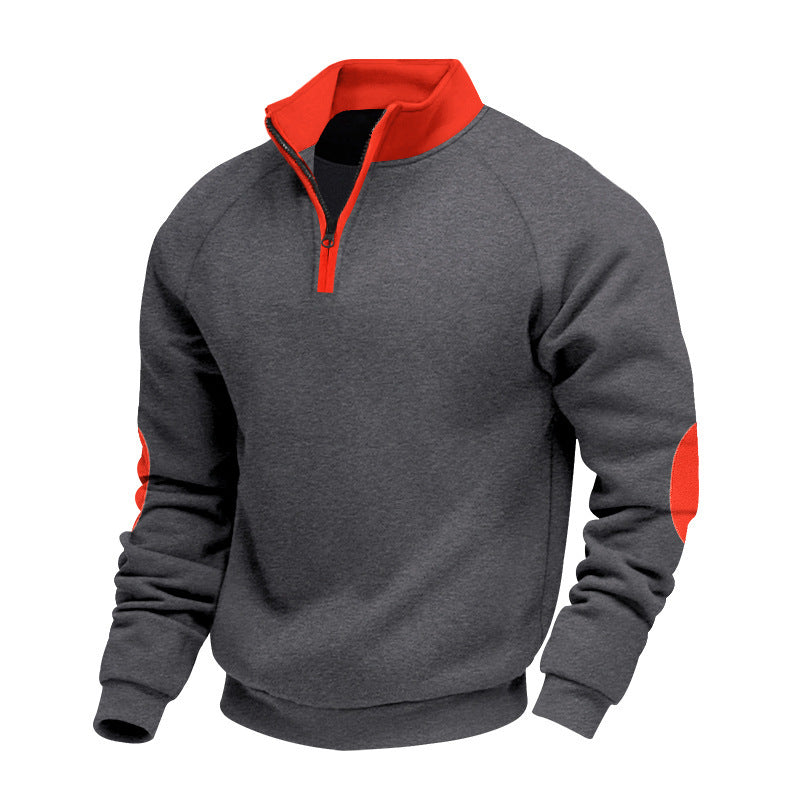 Herren Sportpullover Warm Hochkragen Reißverschluss