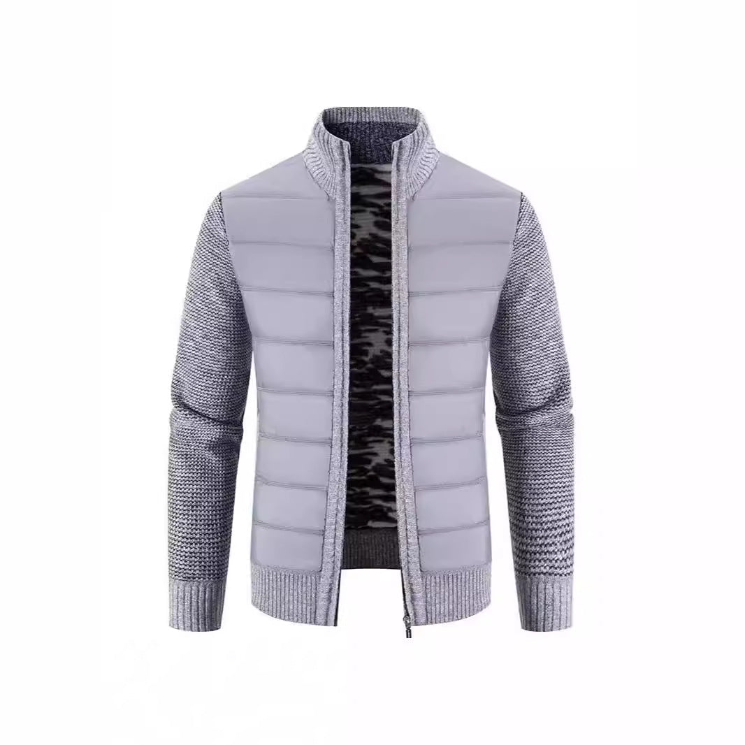 Herren Hybridjacke Warm Wasserabweisend Mit Kragen Modern