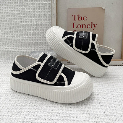 Damen Sneaker Weich Bequem Mit Klettverschluss