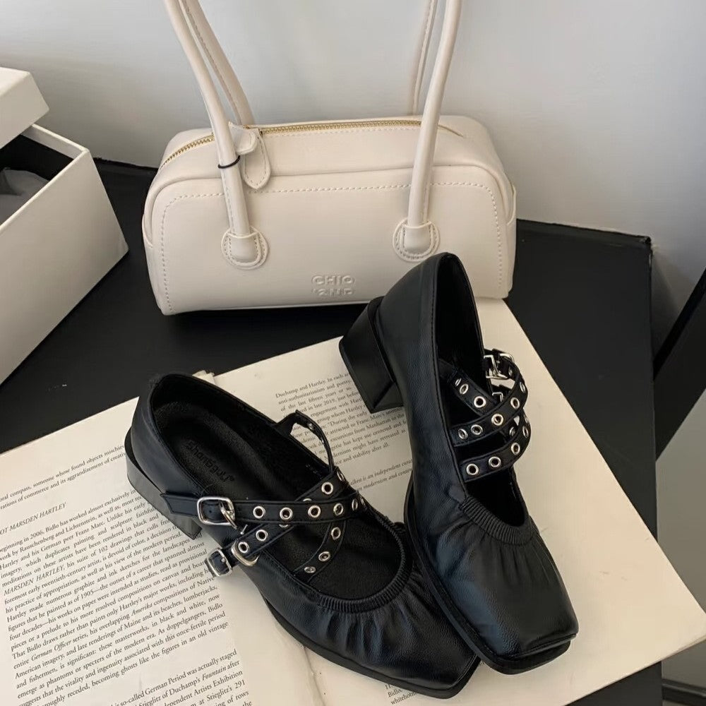 Damen Slingback Ballerinas Edel Modisch Verstellbar