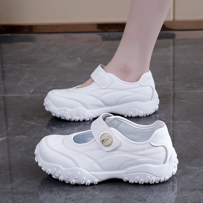 Damen Freizeitschuhe Klettverschluss Bequem Schwarz