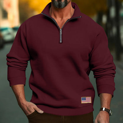 Herren Hoodie Sportlich mit Reißverschluss Gestickt Berlin