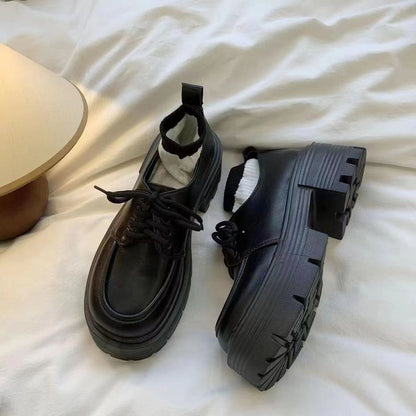 Damen Schnürschuhe Plateau Bequem Elegant