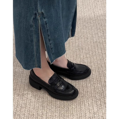 Damen Loafers Komfortabel Elegante Schnalle Schuhe