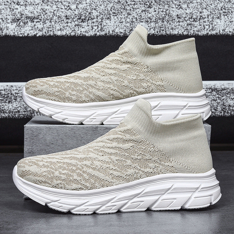 Damen Sneaker High-Top Bequem Elastisch Sportlich