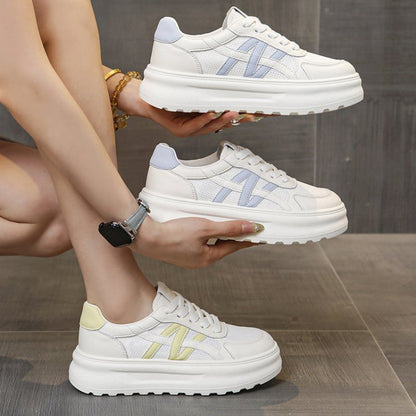 Damen Sneaker Sportlich Plateau atmungsaktiv
