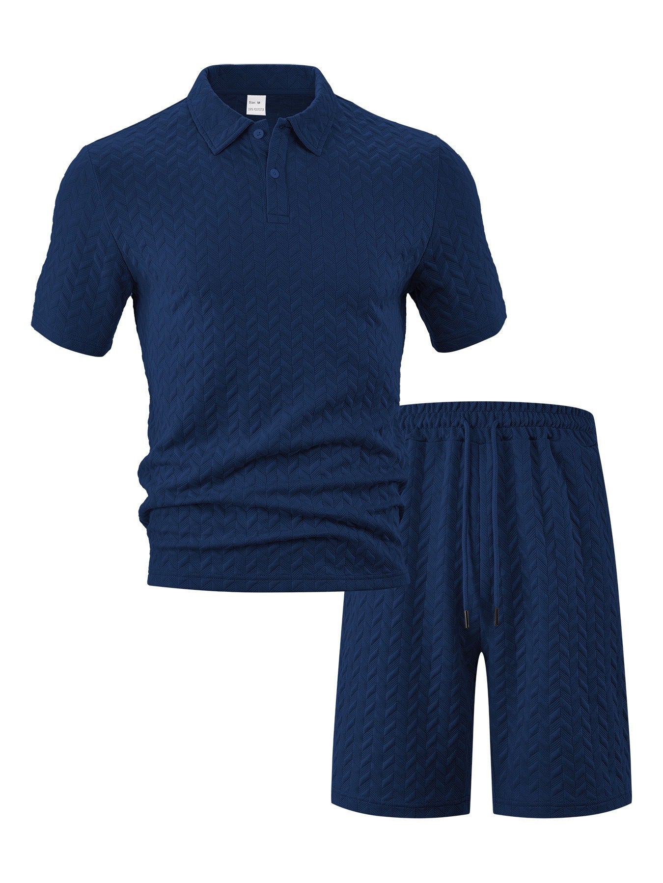 Herren Polo- und Shorts-Set Modern Strukturiert