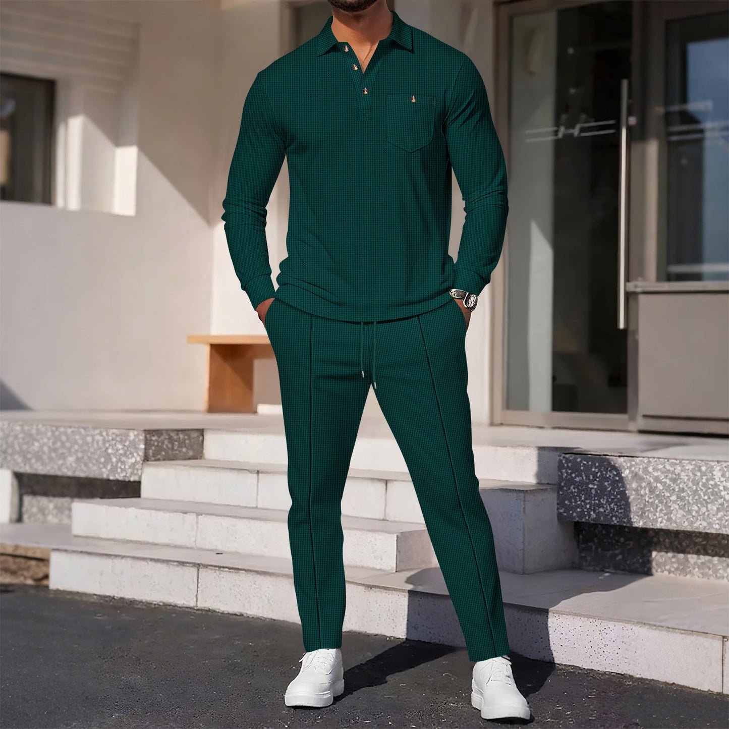 Herren Anzug Modern Elegante Freizeitkleidung Karo