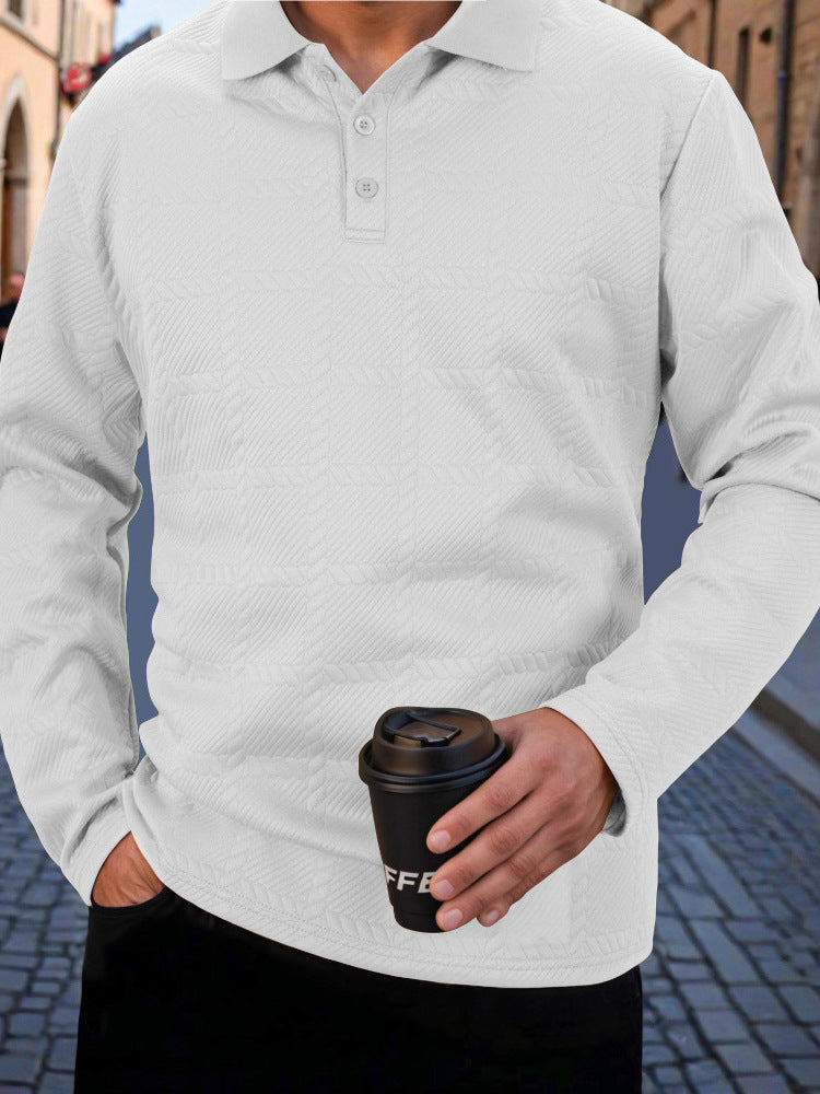 Herren Polohemd Langarm Strukturiert Modern Berlin Style