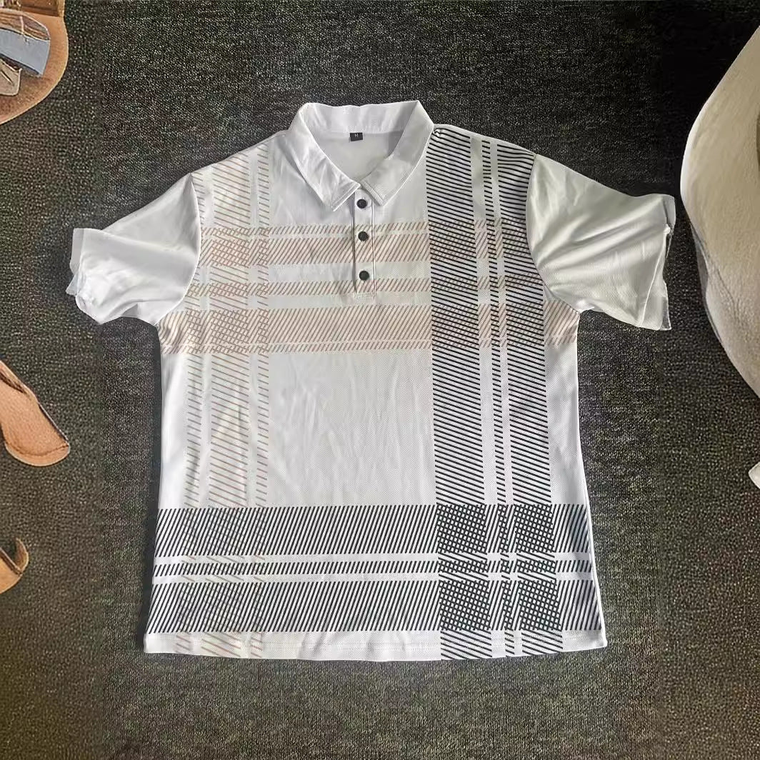 Herren Polohemd Gestreift Modern Sportlich