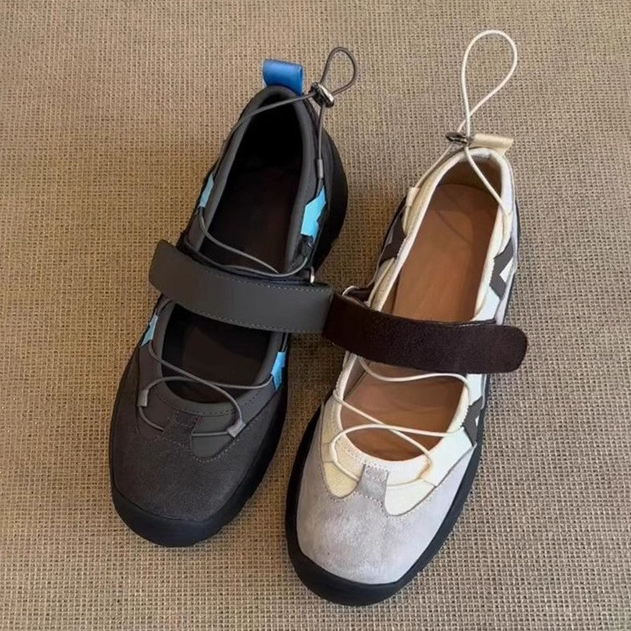 Damen Schuhe Alltag Bequem Klettverschluss Robust