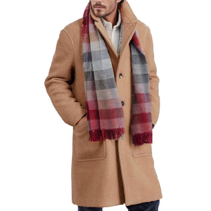 Herren Wintermantel Warm Elegant mit Taschen und Doppelknopf