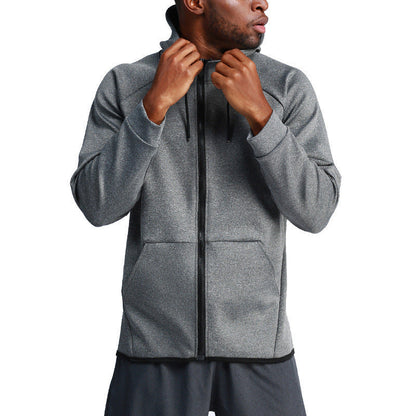 Herren Sportjacke Kapuze Taschen Funktionell Wasserdicht