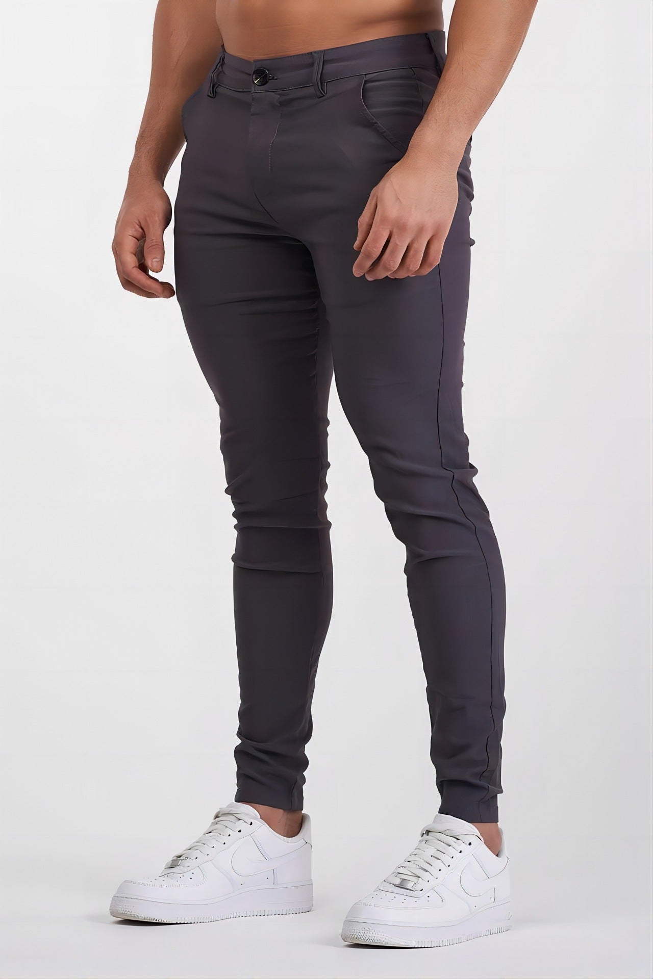 Herren Chinohose Slim Fit Elastisch Berlin Style