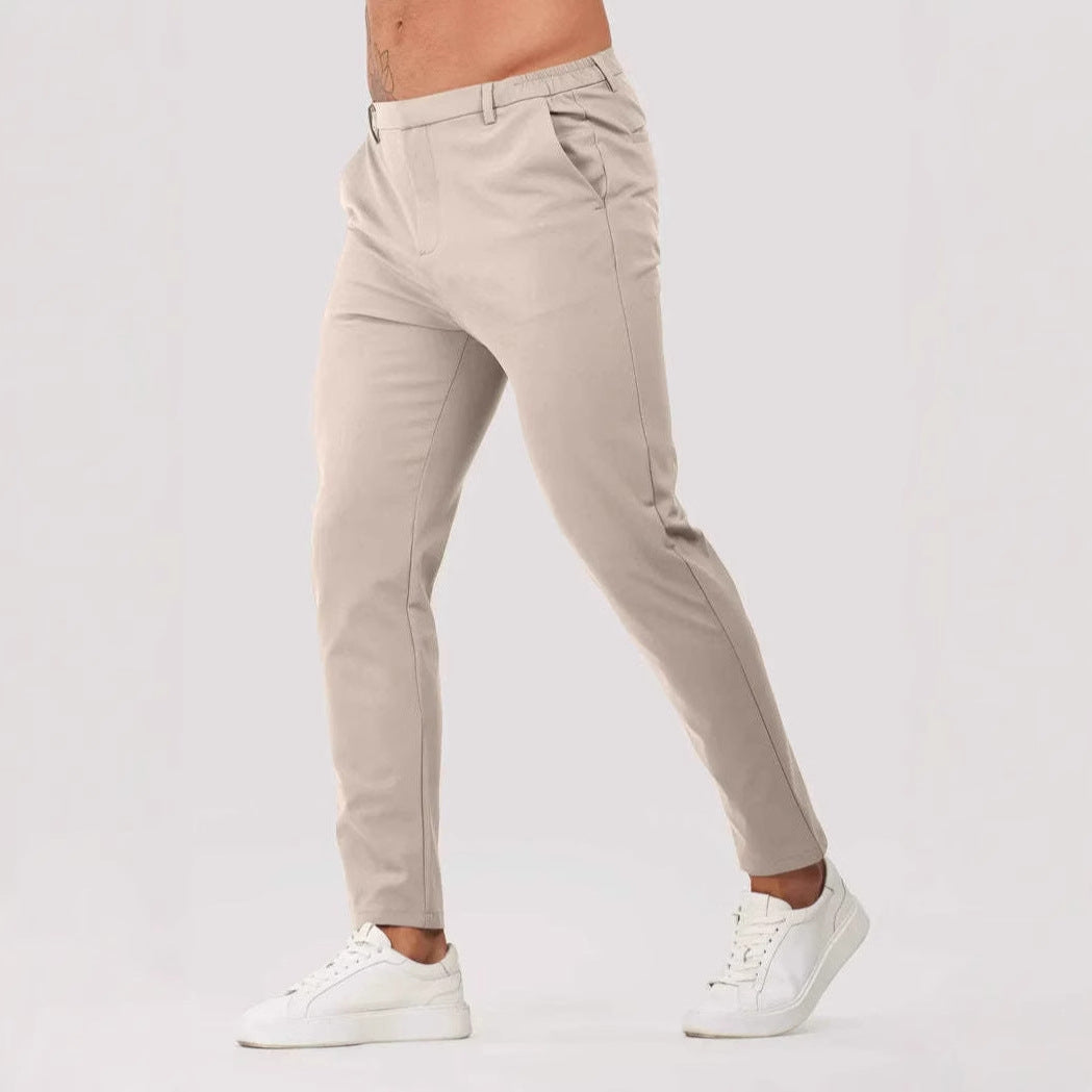 Herren Chino-Hosen Elegant Bequem Slimfit