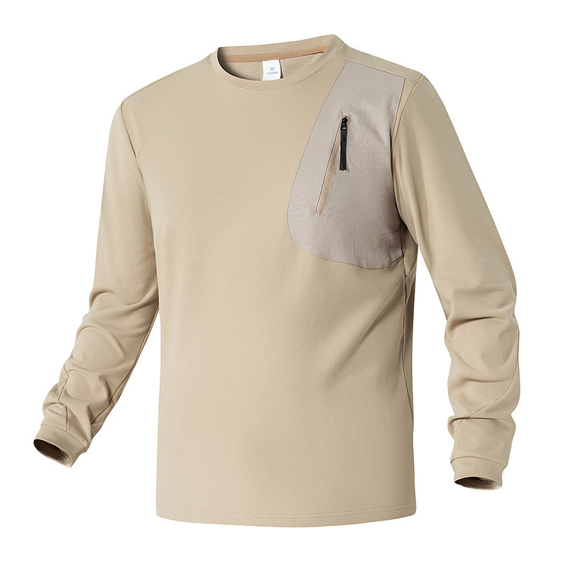 Herren Langarm-Shirt Funktionell mit Brusttasche Praktisch - BerlinGlamour