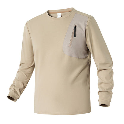 Herren Langarm-Shirt Funktionell mit Brusttasche Praktisch - BerlinGlamour