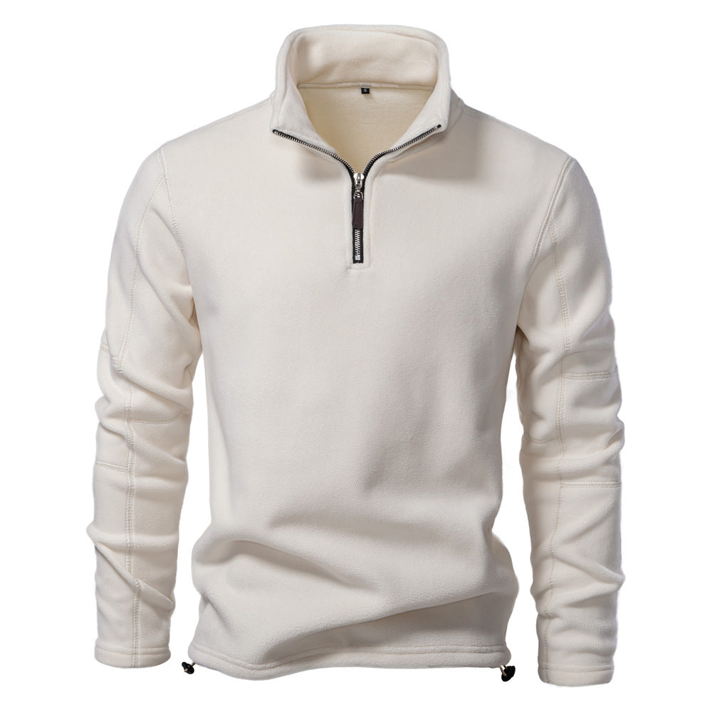 Herren Fleece Pullover Halbzipp Reißverschluss Warm