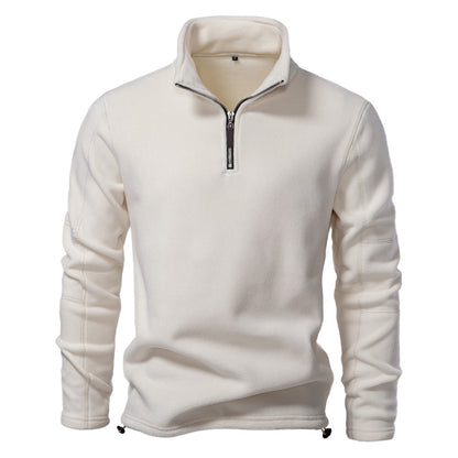 Herren Fleece Pullover Halbzipp Reißverschluss Warm