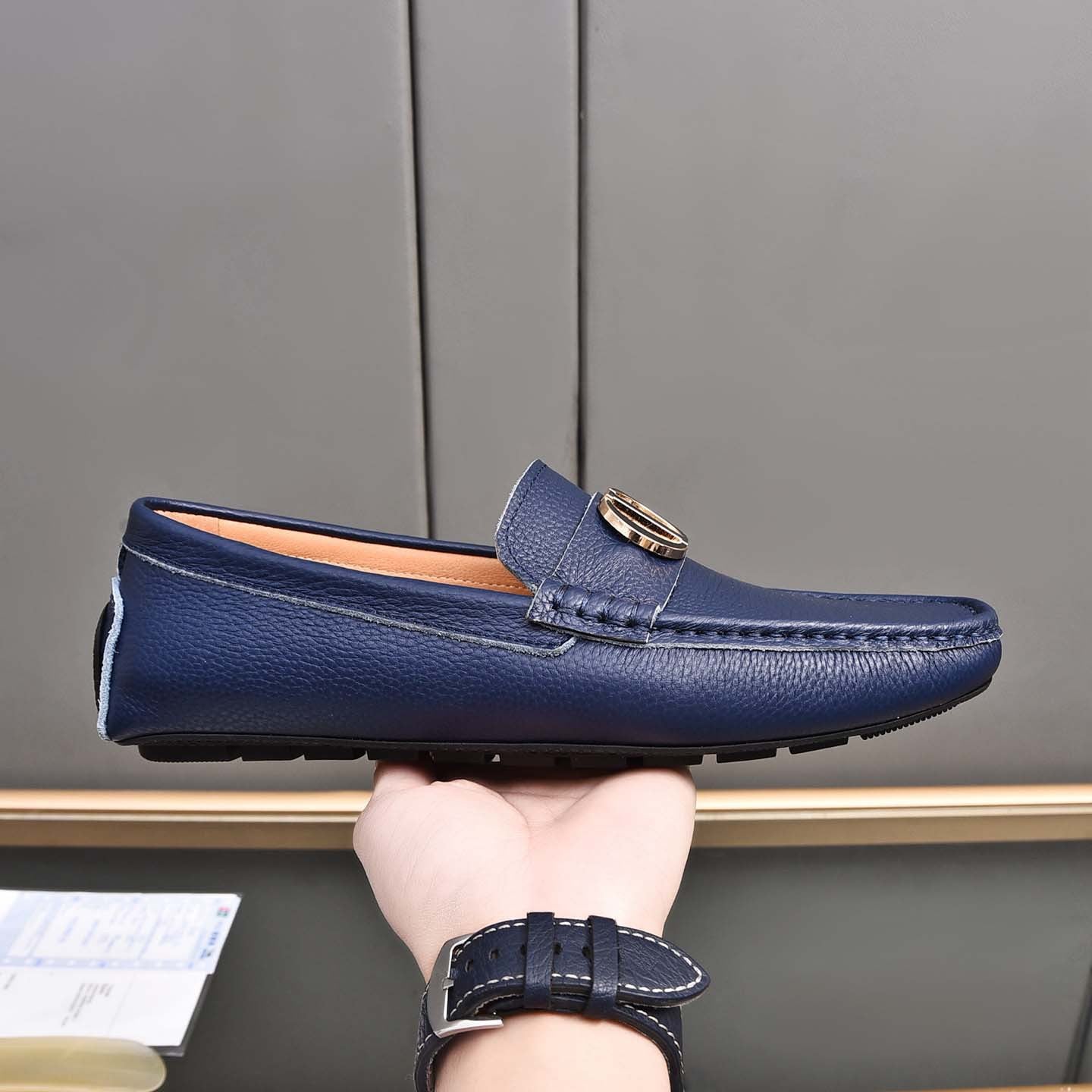 Damen Mokassins Leder Elegante Schuhe Frauen