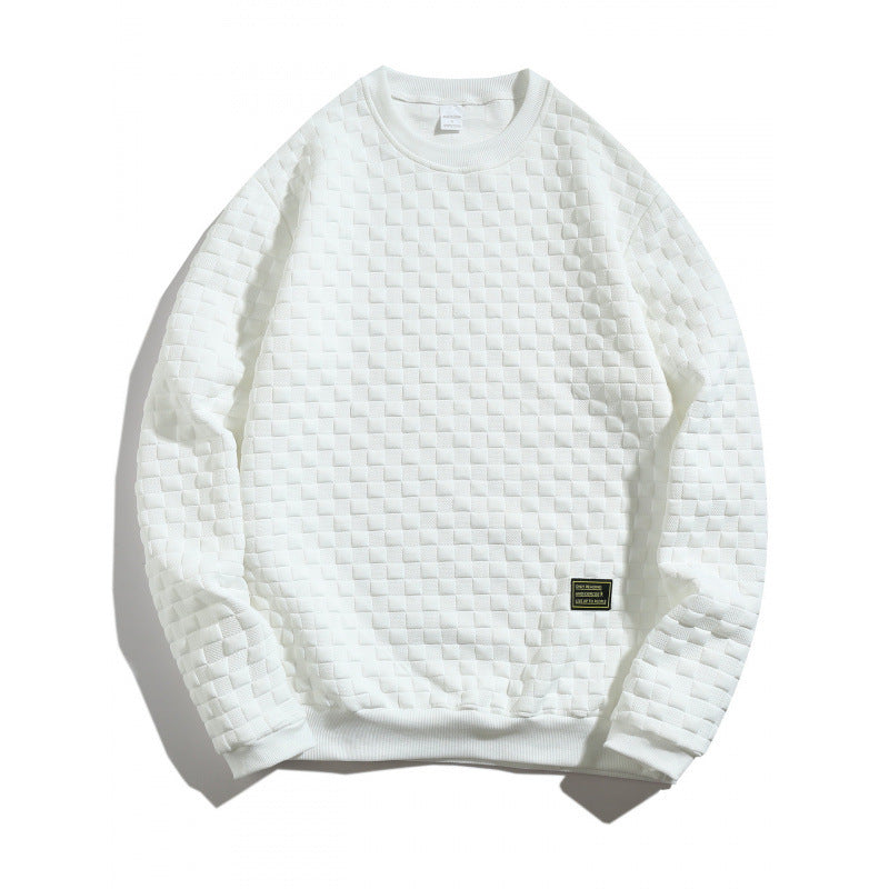 Herren Sweatshirt Strukturiert Grau Stadtstylisch