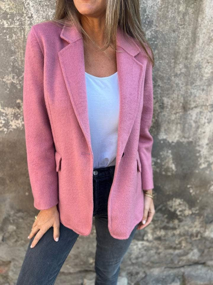 Damen Blazer Gestreift Elegant Berlin Style
