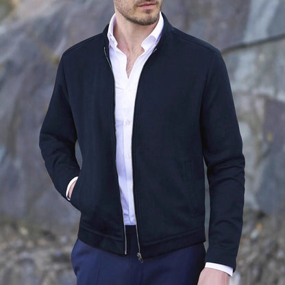 Herren Fleecejacke Stehkragen Weich Warm Modern