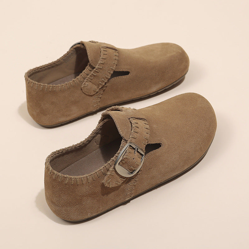 Damen Clogs Weiches Wildleder Verstellbarer Riemen Bequem - BerlinGlamour