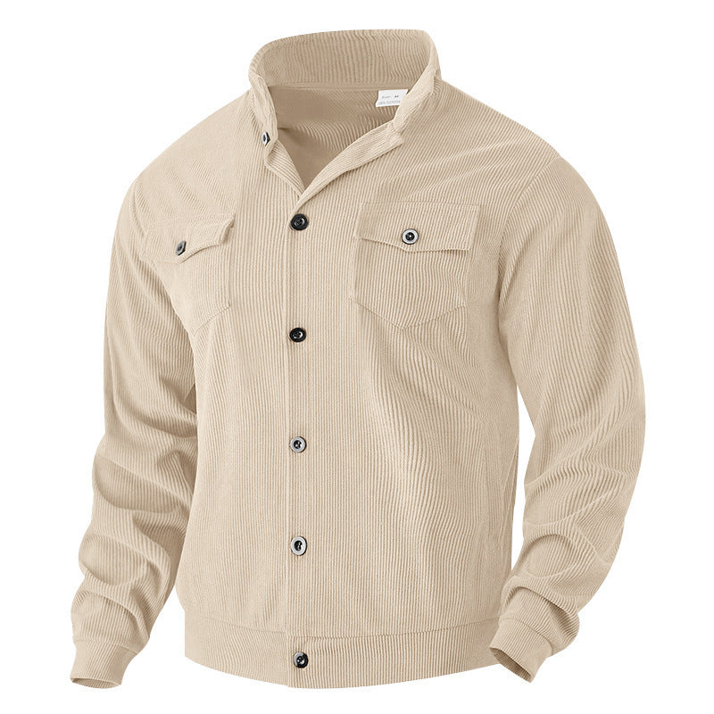 Herren Cordjacke Modern Schnitt mit Brusttaschen