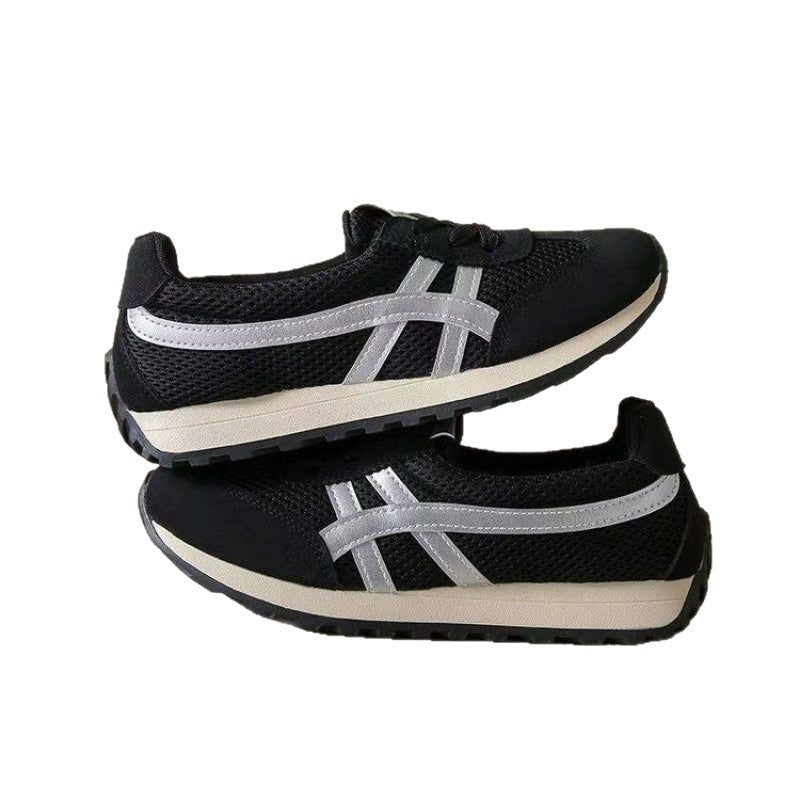 Damen Sneaker Retro Sportlich Atmungsaktiv Mesh