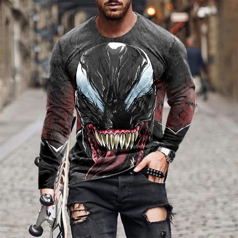 Herren T-Shirt Langarm Venom Design Berlin Style
