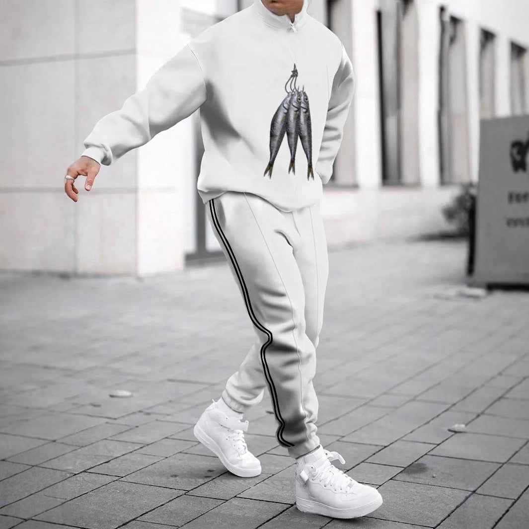 Herren Sweatshirt Sportlich Modern mit Zipper
