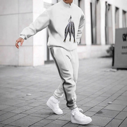 Herren Sweatshirt Sportlich Modern mit Zipper