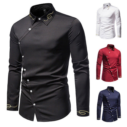 Eleganter Langarmhemd mit dekorativen Knopfdetails BerlinGlamour