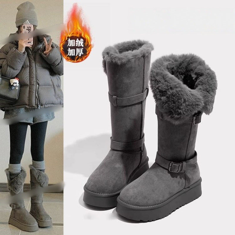 Damen Winterstiefel Weich Warm mit Innenfutter - BerlinGlamour