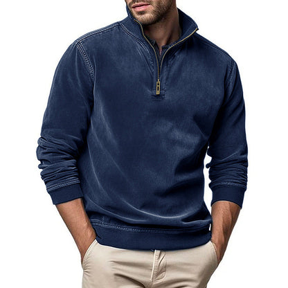 Modischer Stehkragenpullover Herren Trendy Übergröße
