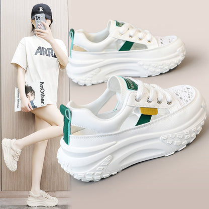 Damen Sport-Sneaker Plateau Atmungsaktiv Modern - BerlinGlamour