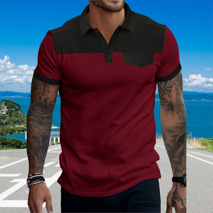Herren Polohemd Sportlich Modern Kontrast Kragen - BerlinGlamour