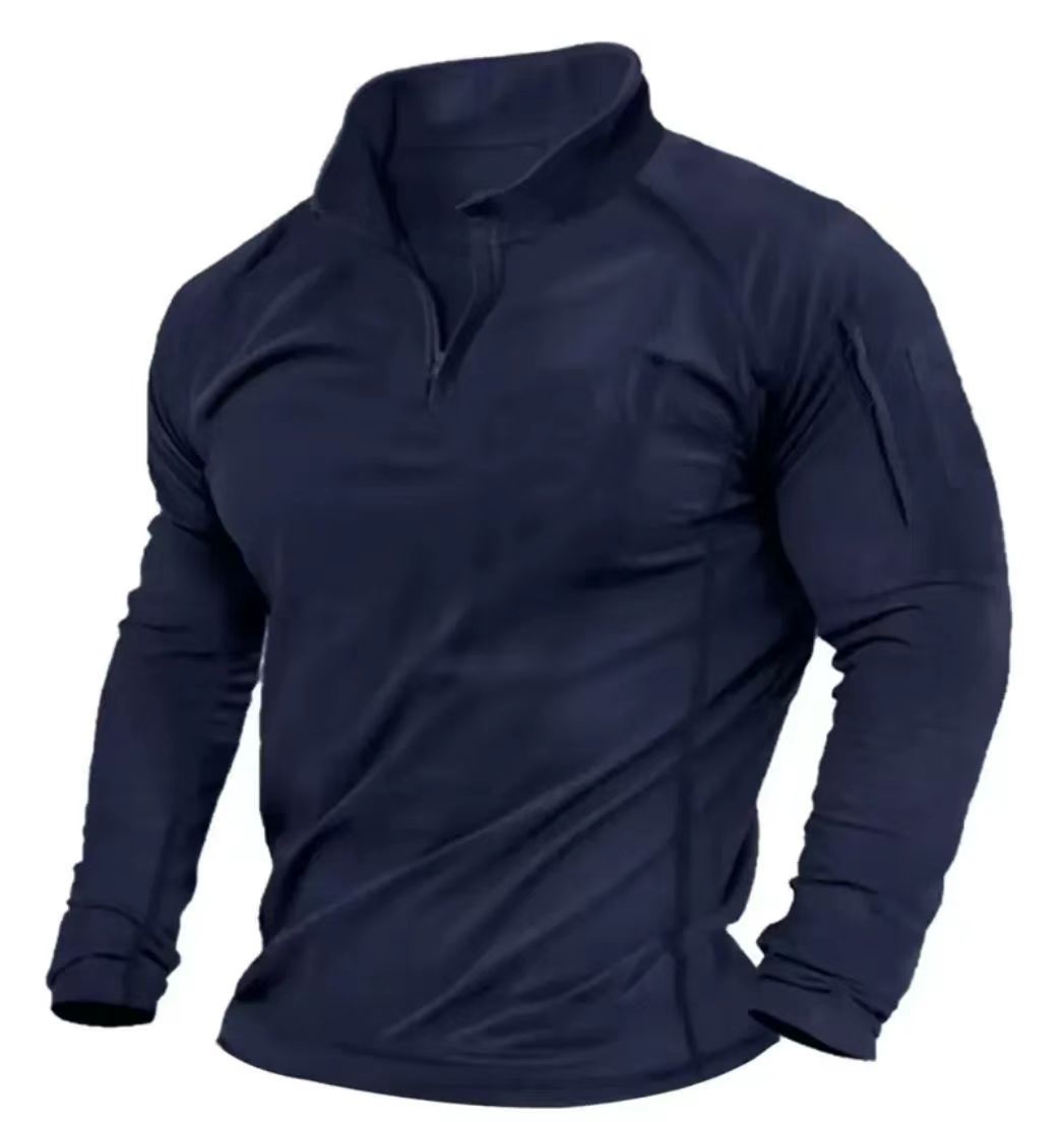 Herren Funktionsshirt mit Kragen und Reißverschluss Sportlich
