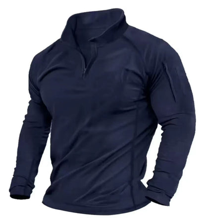 Herren Funktionsshirt mit Kragen und Reißverschluss Sportlich