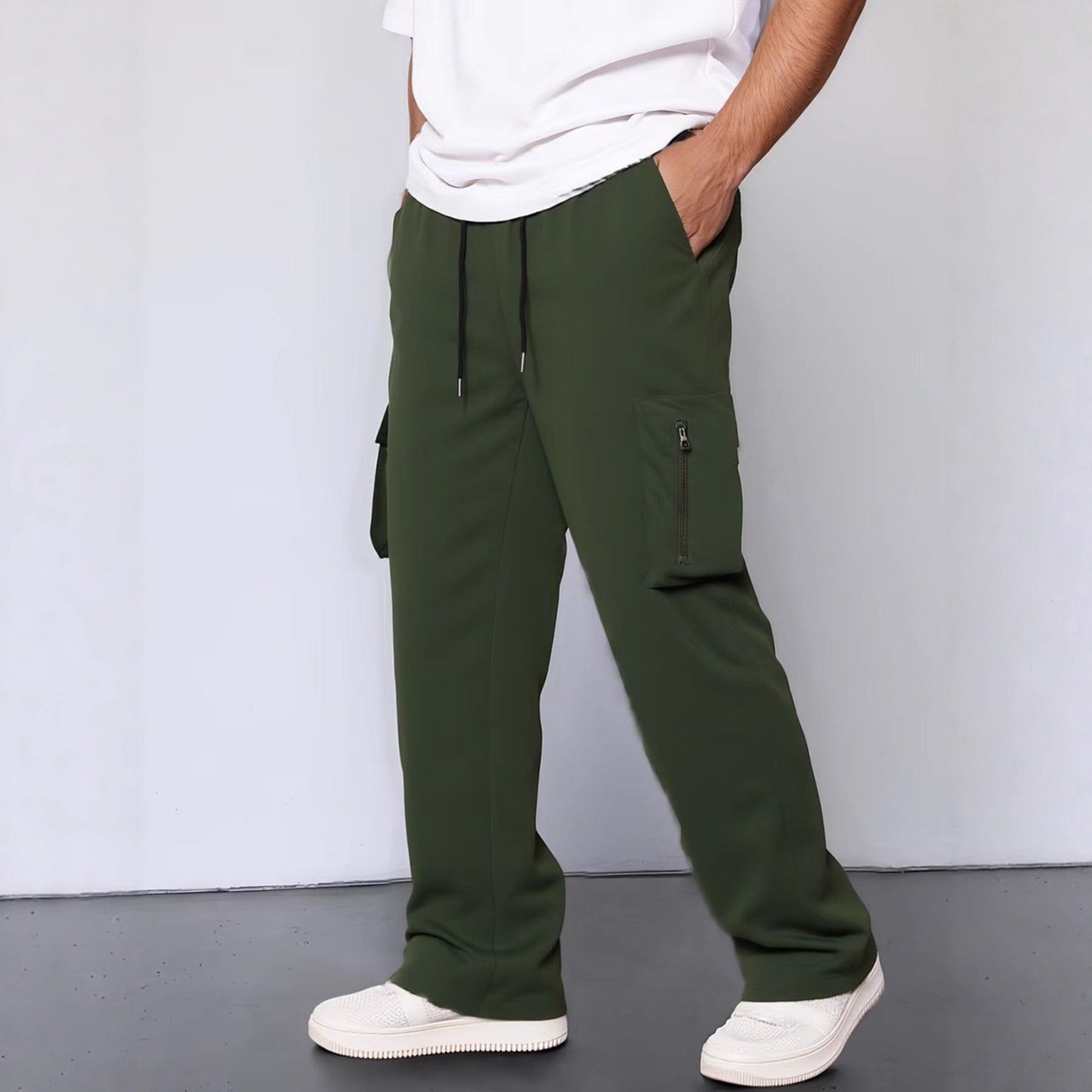 Herren Cargo-Hose Funktionale Taschen Verstellbar Baumwolle - BerlinGlamour