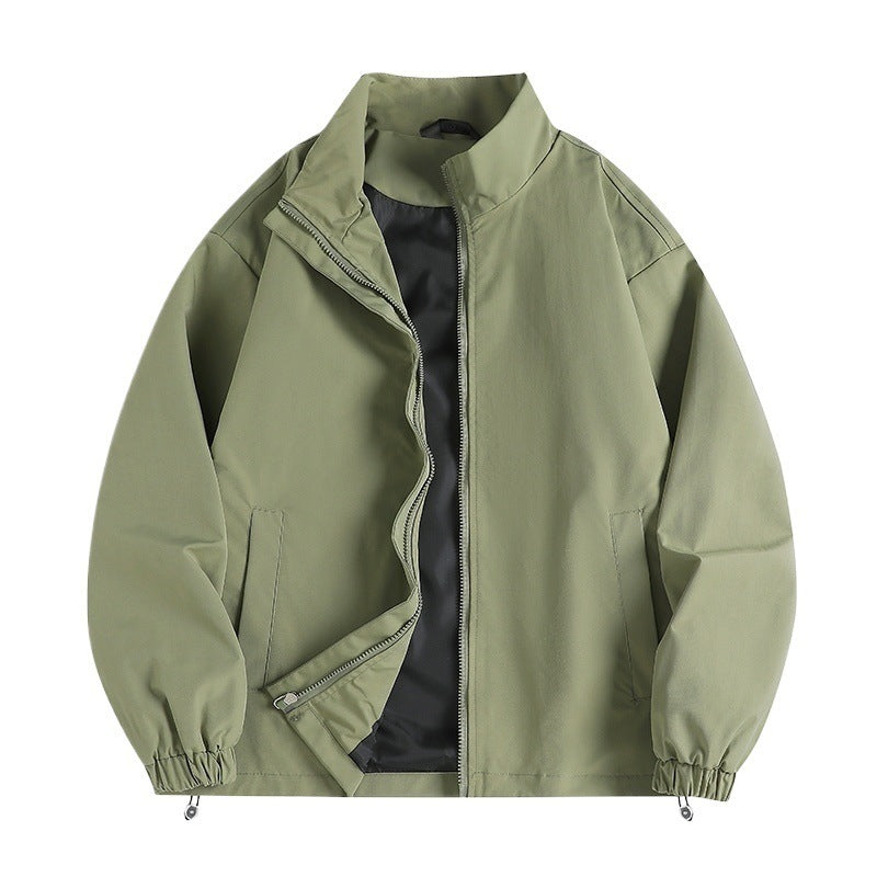 Herren Windjacke Lässig Modern mit Kragen und Taschen