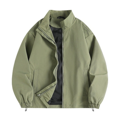 Herren Windjacke Lässig Modern mit Kragen und Taschen