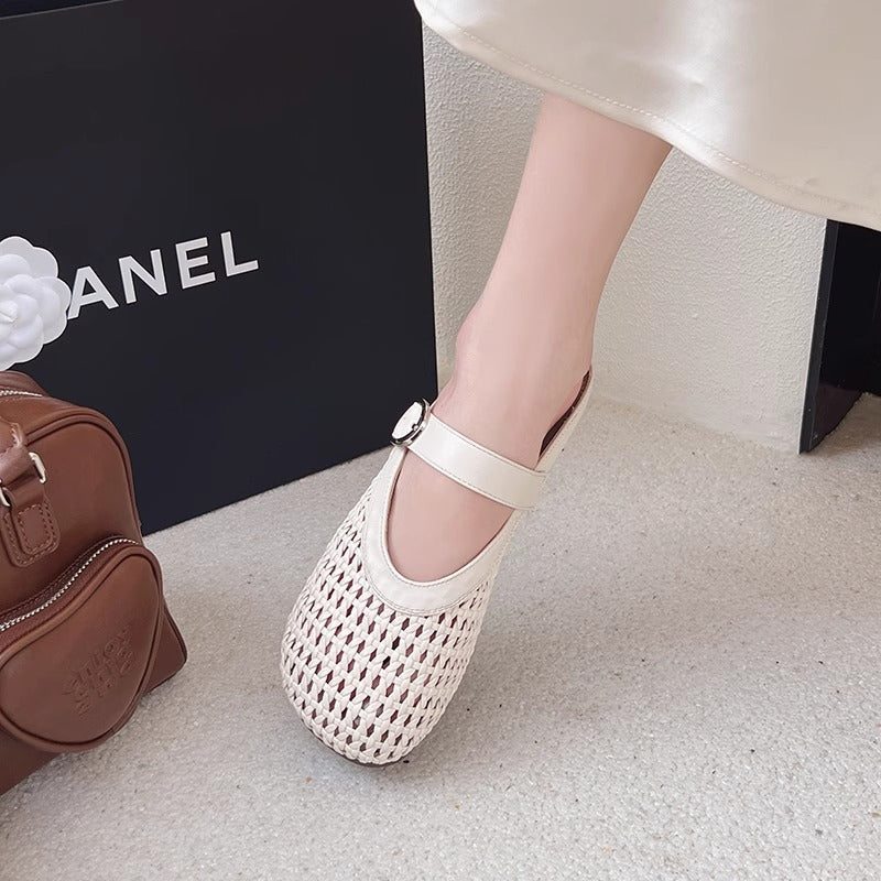 Damen Clogs Bequem Luftig mit Riemen und Netzdesign
